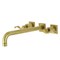 Kingston Brass KS6057DFL Wall Mount Tub Faucet, Brushed Brass KS6057DFL - alternate 1